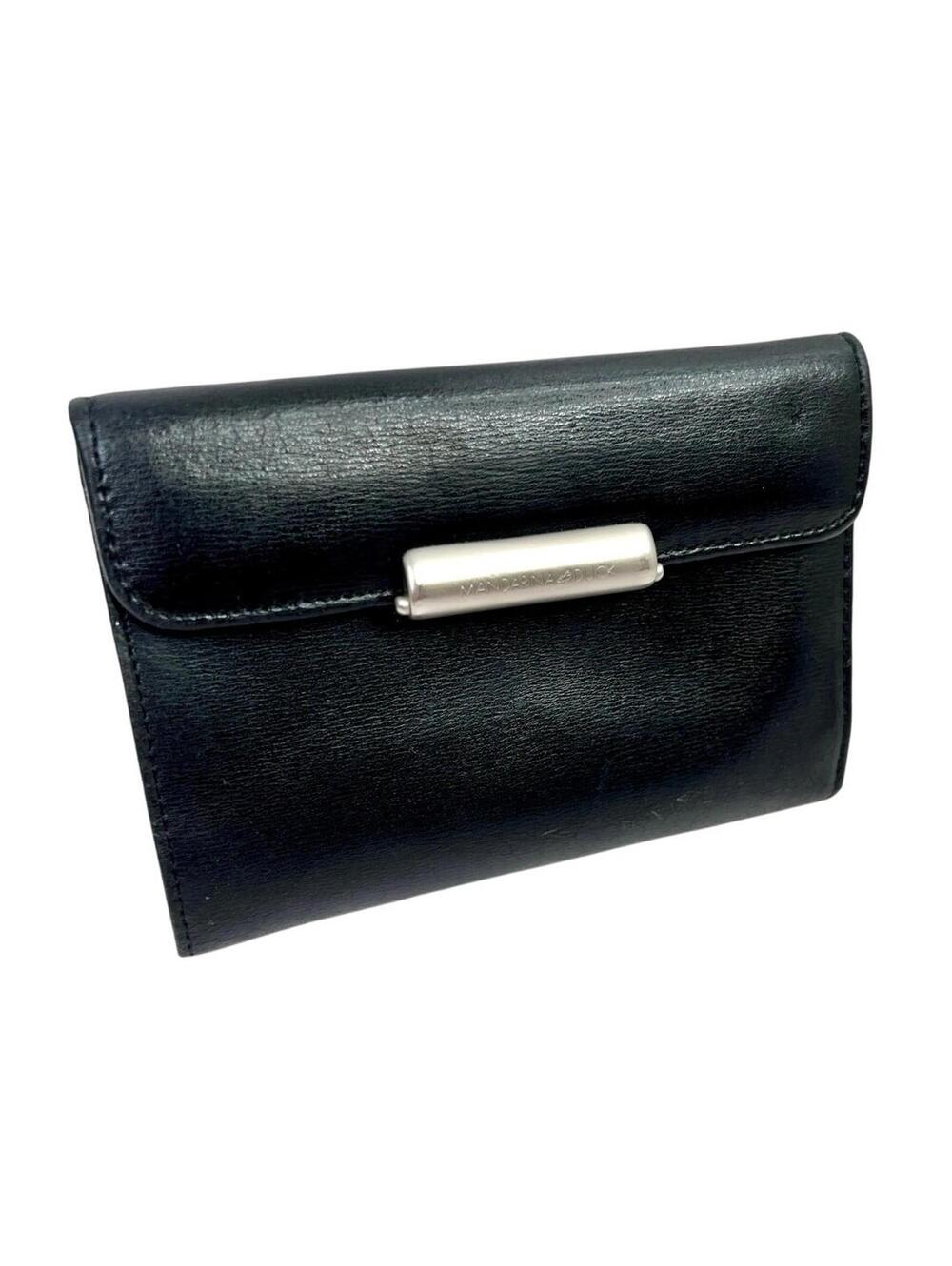 Mandarina Duck Black Leather Wallet Purse Hera Design Vintage (5.5 x 3.5 x 1)